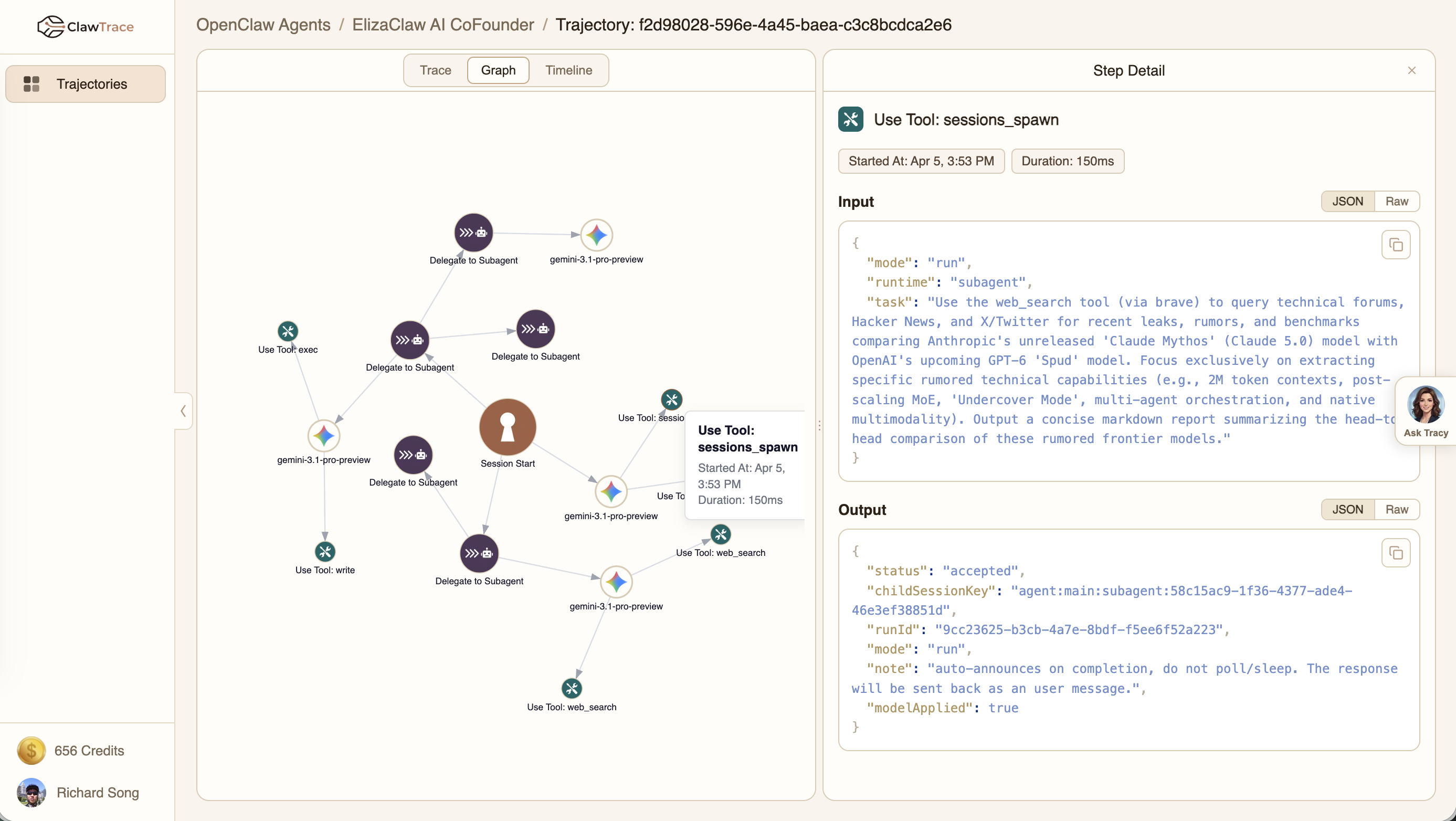 ClawTrace Call Graph